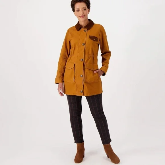 Joan Rivers Classics Collection Field Corduroy Trim Jacket Ginger 3x *NWOT* - Picture 2 of 7